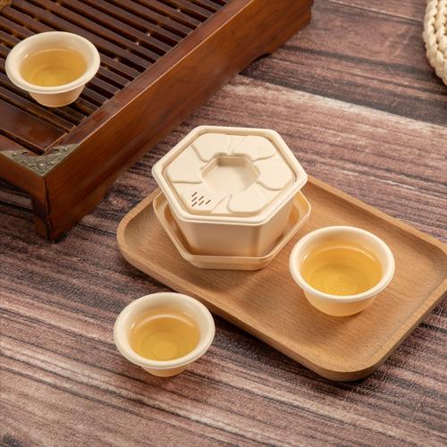 方形户外便携式茶具商务旅行公司酒店火车机场一次性招待功夫茶盒