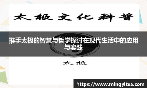 推手太极的智慧与哲学探讨在现代生活中的应用与实践